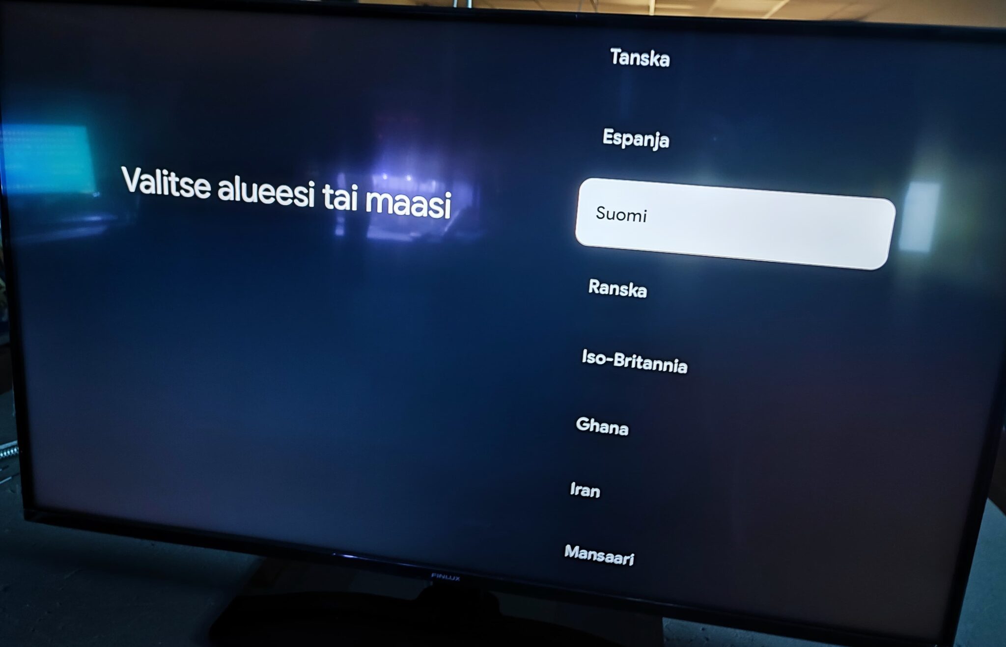 Google tv ensimm inen asennus finlux