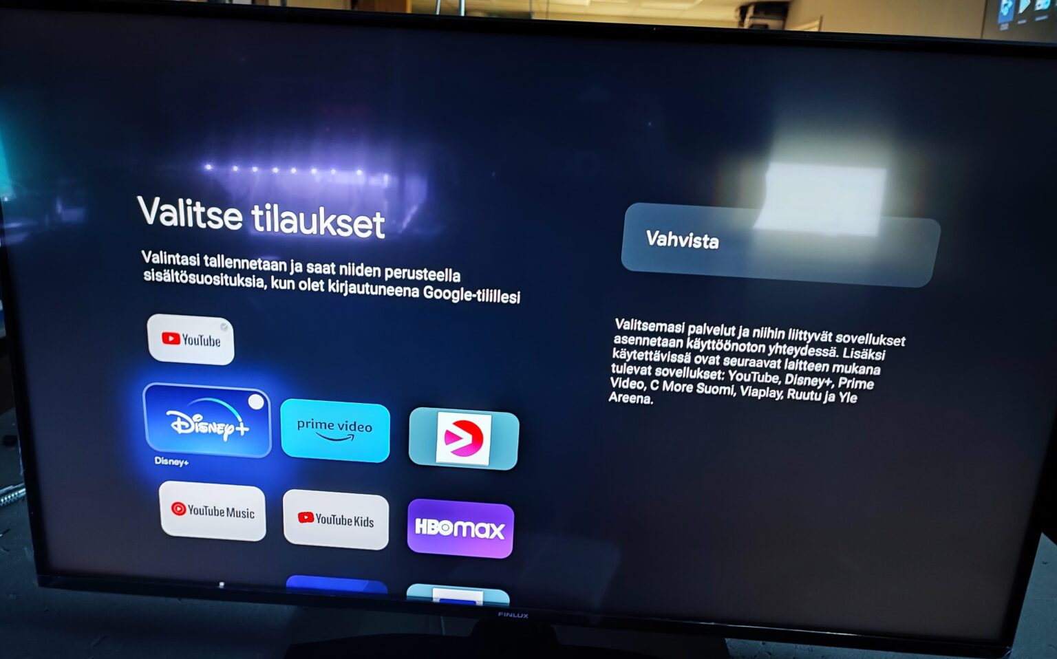 Google tv ensimm inen asennus finlux